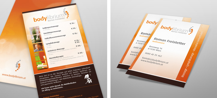 Flyer und Visitenkarte